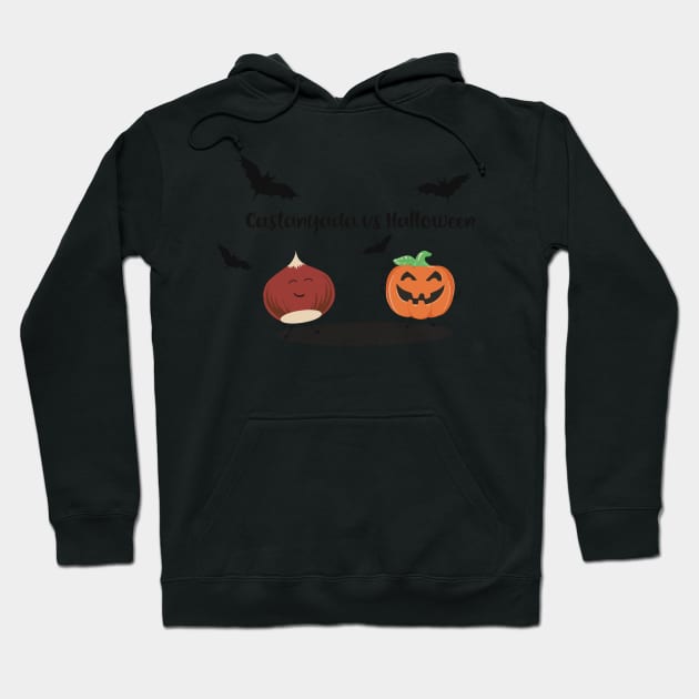 Bona Castanyada Catalán Halloween vs castañada Hoodie by Holailustra